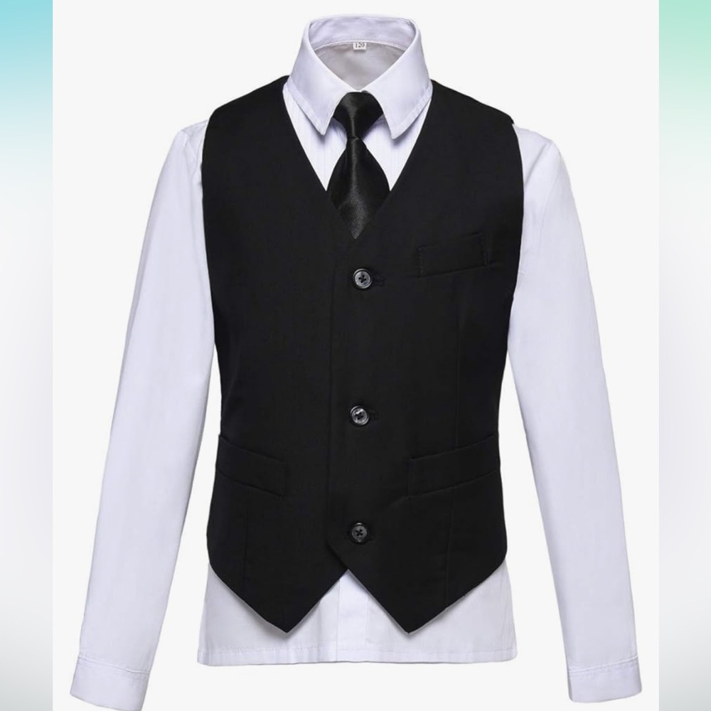 5 Piece Boys Slim fit Suit.